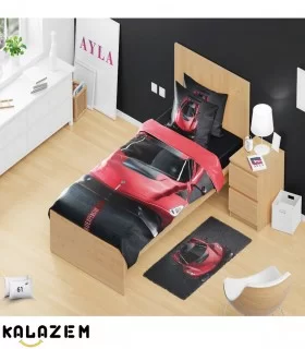 روتختی پسرانه طرح ماشین قرمز مشکی