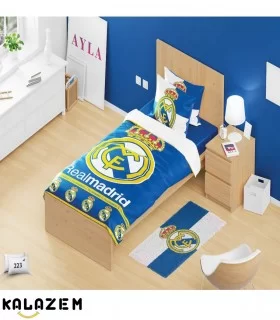 روتختی یک نفره طرح باشگاه فوتبال رئال مادرید آبی