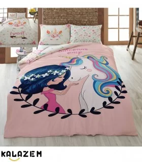 روتختی یک نفره اسب تک شاخ گلبه ای