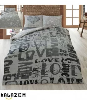 روتختی یک نفره طوسی طرح لاو