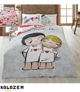 روتختی یک نفره پسر و دختر طوسی