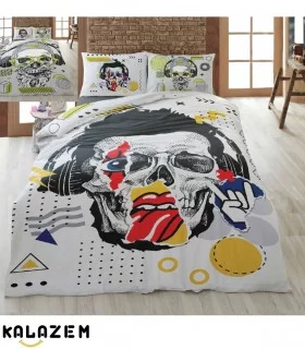 روتختی یک نفره سفید طرح اسکلت