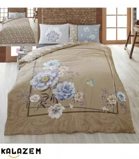 روتختی یک نفره ساده گلدار قهوه ای