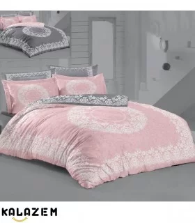 روتختی دونفره دورو طرحدار صورتی