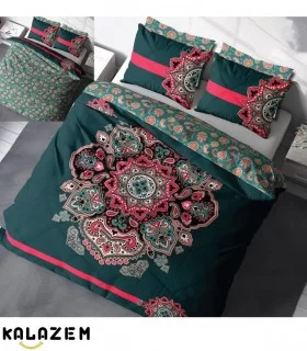 روتختی دونفره دورو طرحدار سبز قرمز