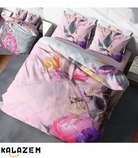 روتختی دونفره دورو طرحدار صورتی