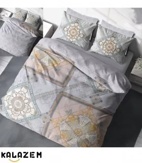 روتختی دونفره دورو طرح دار طوسی اسپرت