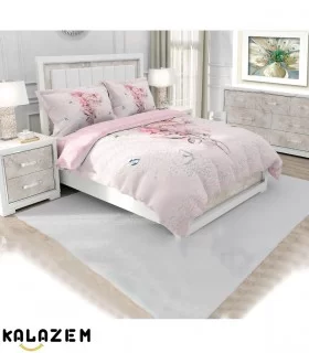 روتختی دونفره دورو طرح دار برند زارا صورتی کم رنگ