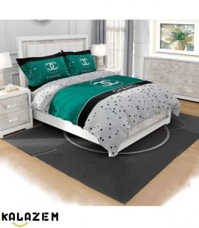 روتختی دونفره دورو طرح دار طوسی و سبز زارا اسپرت