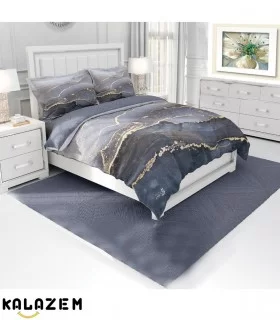 روتختی دونفره طوسی دورو طرح دار ترک برند زارا