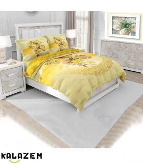 روتختی یکنفره دورو طرح دار زرد برند زارا ترکیه ارزان