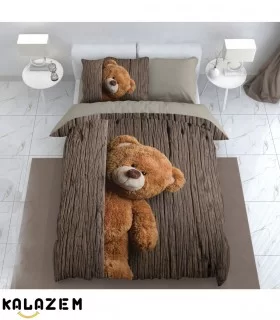 روتختی یک نفره طرح خرس قهوه ای ترک