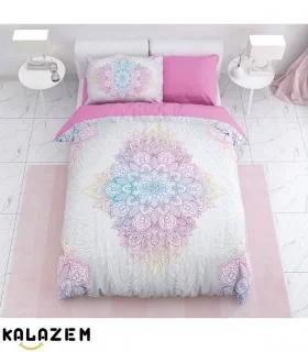 روتختی یک نفره طرح صورتی و سفید ترک اسپرت