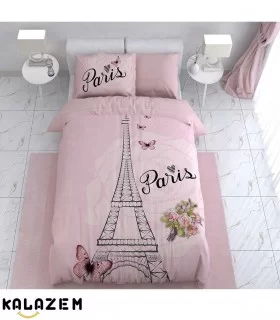 روتختی یک نفره دخترانه صورتی طرح ایفل