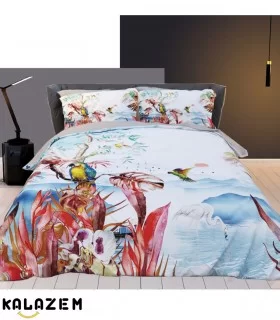 روتختی یک و دونفره طرح طبیعت و طوطی جنگلی