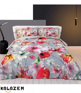 روتختی یک و دونفره طوسی با گلهای رنگی جدید