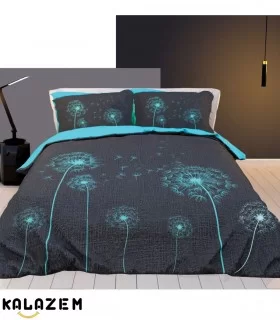 روتختی یک و دونفره طرح قاصدک طوسی و آبی ترک جدید