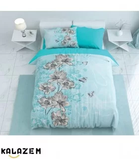 روتختی آبی یک نفره اسپرت گل و پروانه