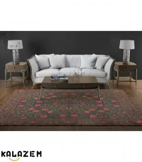 روفرشی طرح فرش مشکی و سرخ