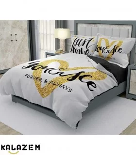 روتختی طرح قلب سفید طلایی