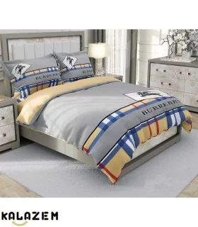 روتختی دونفره طوسی چهارخونه ساده