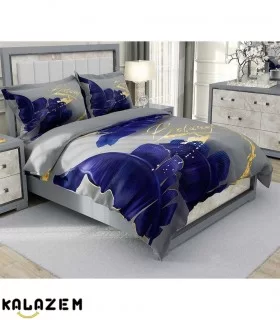 روتختی طوسی آبی طرح برگ