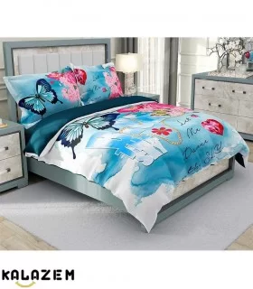 روتختی آبی طرح پروانه دونفره