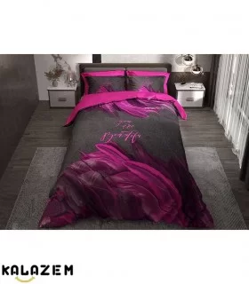 روتختی مشکی بنفش طرح پر