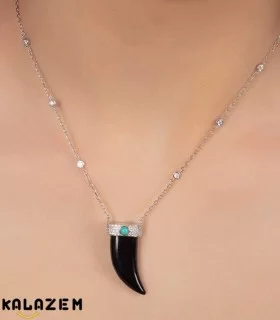 گردنبند نقره دخترانه طرح دندان