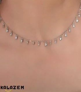 گردنبند نقره نگین دار