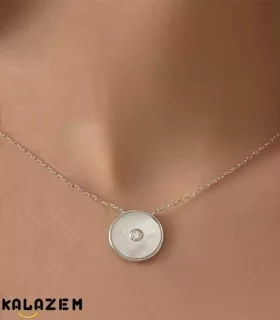 گردنبند نقره صدف داره دخترانه و زنانه