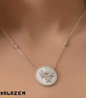 گردنبند نقره نگین دار زنانه