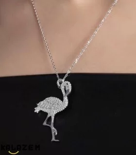 گردنبند نقره فلامینگو دخترانه و زنانه