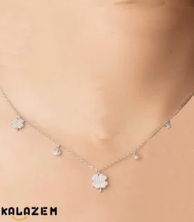 گردنبند دخترانه ریز نقره گلدار