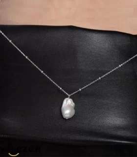 گردنبند نقره رومانتویی مروارید زنانه و دخترانه