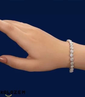 دستبند نقره نگین دار دخترانه