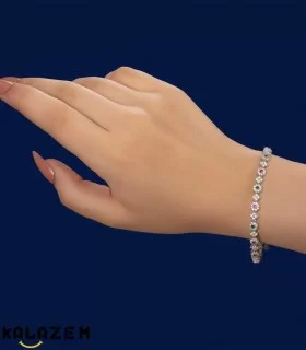 دستبند دخترانه نگین رنگی دخترانه و زنانه