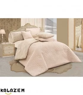 روتختی دونفره ساده تک رنگ کرم