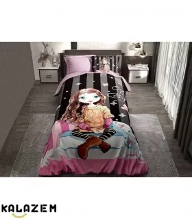 روتختی یک نفره دخترانه صورتی مشکی