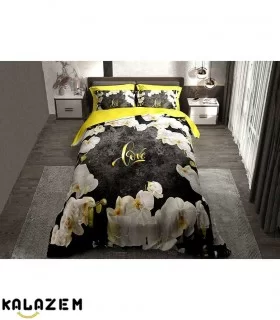 روتختی مشکی و زرد و سفید اسپرت گلدار