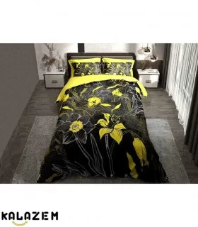 روتختی یک و دونفره مشکی و زرد کلاسیک