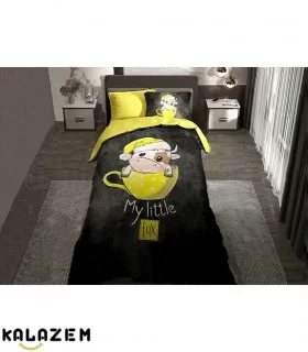 روتختی مشکی و زرد طرح گاو