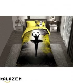 روتختی یک نفره بالرین مشکی و زرد