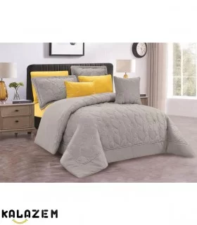 روتختی دونفره طوسی و زرد ساده لاویتا