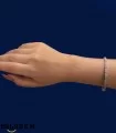 دستبند نقره طرح جواهر دخترانه برند زاب Zaab کد 1011G