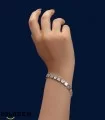دستبند نقره طرح جواهر دخترانه برند زاب Zaab کد 1012A