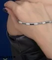 دستبند نقره طرح جواهر زنانه برند زاب Zaab کد 1016A