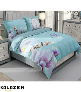 روتختی دونفره آبی گلدار پروانه