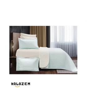 روتختی شیک دونفره 6تکه آبی روشن و سفید برند لاویتا