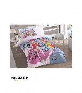 روتختی دخترانه فانتزی یکنفره طرح پاریس 4 تکه برند لاویتا